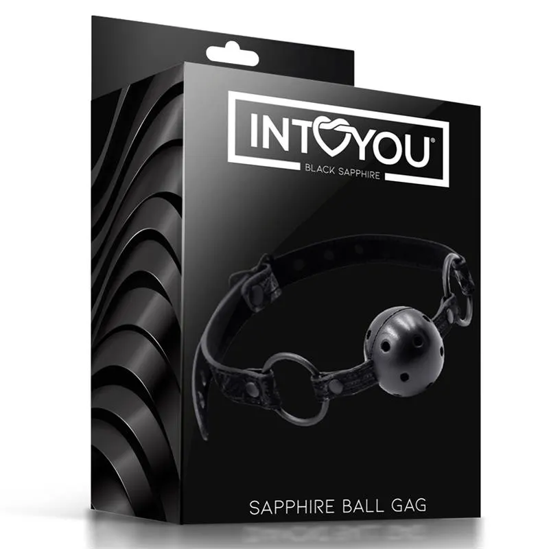 Mordaza de Bola Transpirable Sapphire Cuero Vegano · BLACK SAPPHIRE · Accesorios y Sets — photo 7