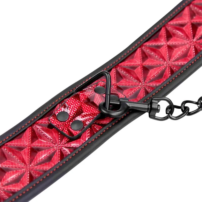 Collar con Correa Ajustable Diamond Cuero Vegano · DIAMOND LINE · Accesorios y Sets — Foto 4