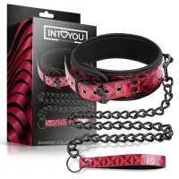 Collar con Correa Ajustable Diamond Cuero Vegano · DIAMOND LINE · Accesorios y Sets