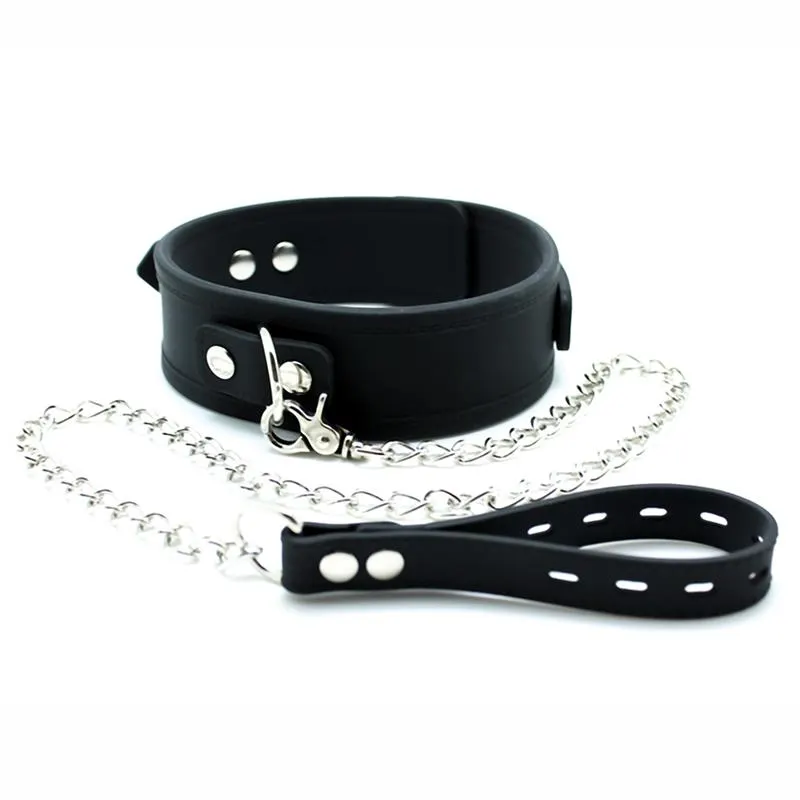 Collar con Correa Silicona · LATEX PLAY · Accesorios BDSM y Fetish — Foto 4