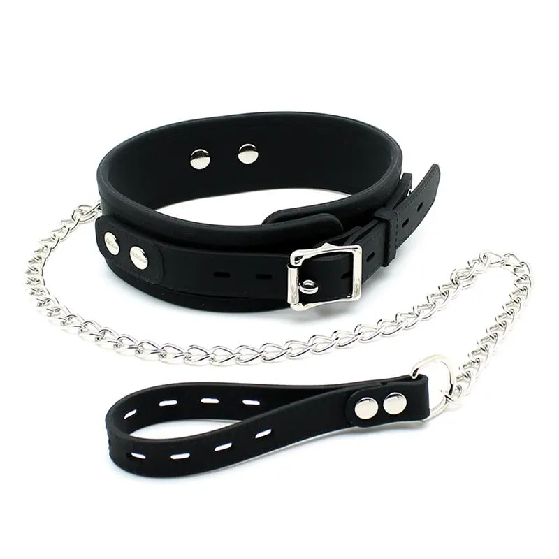 Collar con Correa Silicona · LATEX PLAY · Accesorios BDSM y Fetish