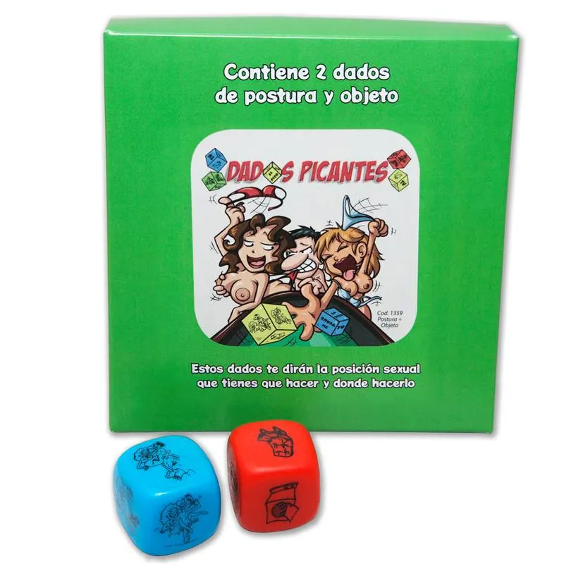 Juego 2 Dados Fluorescentes Postura y Objeto · DIVERTY SEX · Juegos y Complementos Divertidos