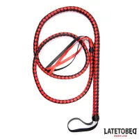 Látigo Largo Rojo y Negro 210cm · LATETOBED BDSM LINE · Spanking y Azotes