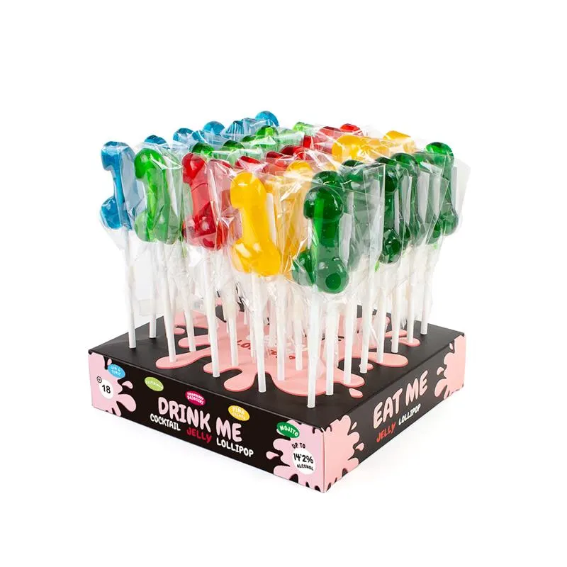 Expositor Piruletas Pene Sabores con Alcohol 40 uds · SECRET PLAY · Juegos y Complementos Divertidos