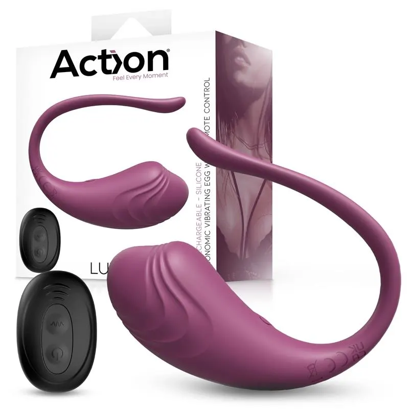 Luvia Huevo Vibrador con Control Remoto USB Púrpura · ACTION · Huevos y Balas Vibradoras