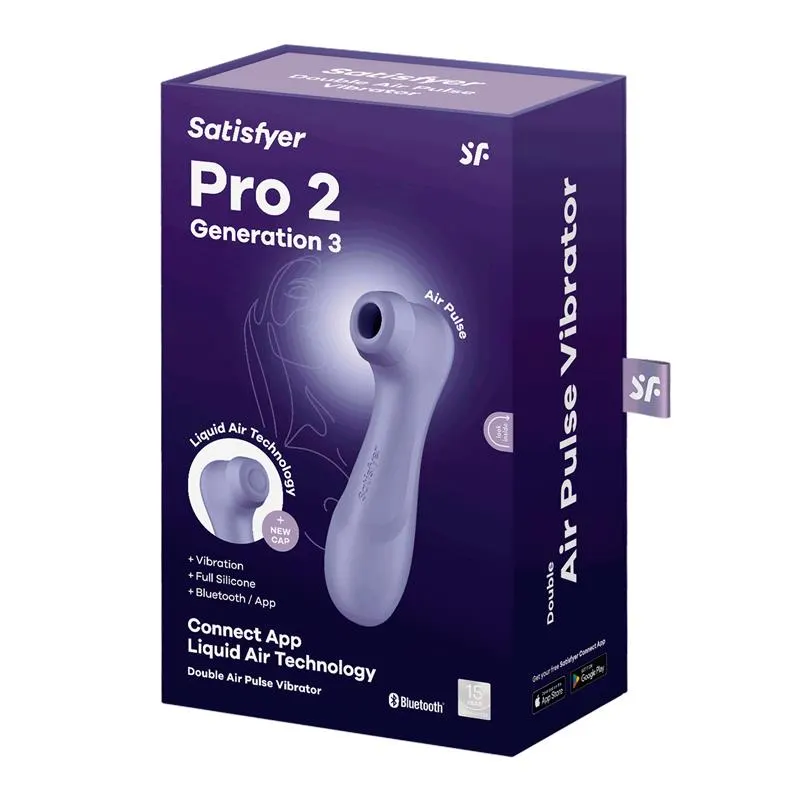 Pro 2 Genera 3 Liquid Air Technology Succión y Vibración APP Connect Lilac · SATISFYER · Estimuladores de Clítoris — foto 6
