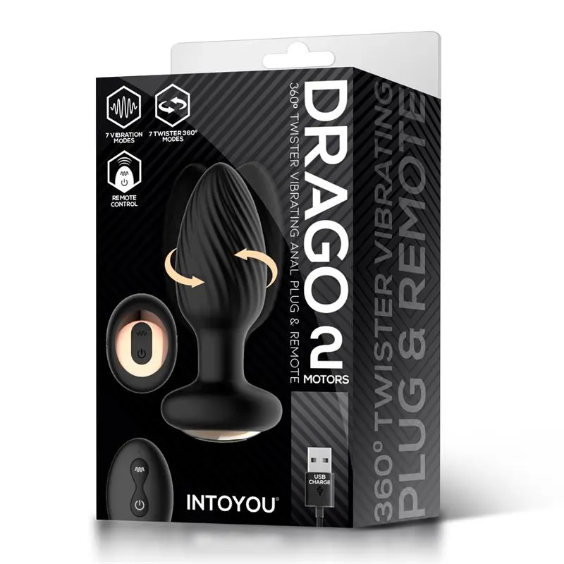 Drago Plug Anal Vibración, Movimiento Twister 360º y Control Remoto · INTOYOU · Anal — Foto 7