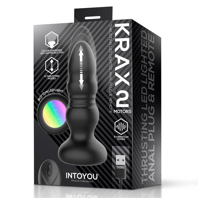 Krax Plug Anal con Vibración, Thrusting y Luz Led con Control Remoto · INTOYOU · Anal — photo 9