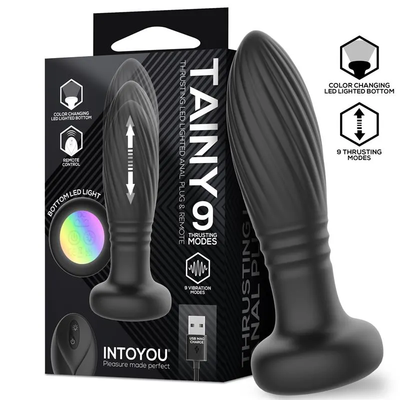 Tainy Plug Anal con Thrusting y Luces Led con Control Remoto · INTOYOU · Anal