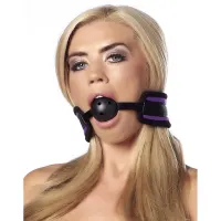 Mordaza de Bola Purpura · BONDAGE PLAY · Máscaras, Antifaces y Mordazas