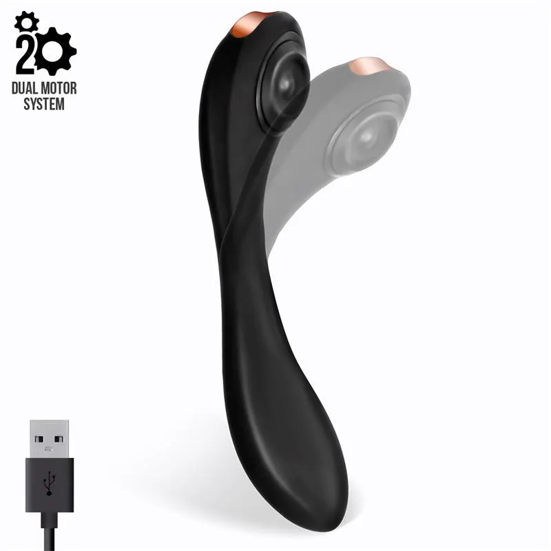 Pulsar Vibrador con Pulsación y Esqueleto Articulado Silicona USB · TARDENOCHE · Vibradores — Foto 4