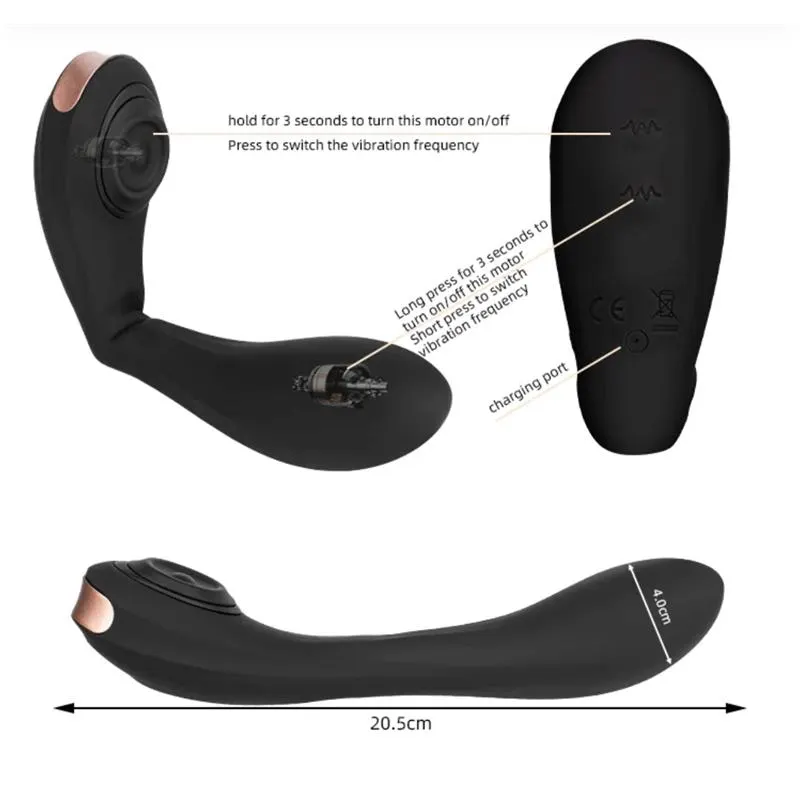 Pulsar Vibrador con Pulsación y Esqueleto Articulado Silicona USB · TARDENOCHE · Vibradores — Foto 10