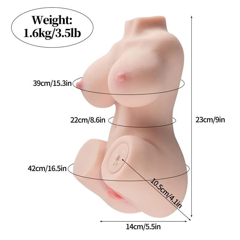 Lilinet Mini Torso con Vibración 1.6 kg · XISE · Masturbadores Él — foto 7