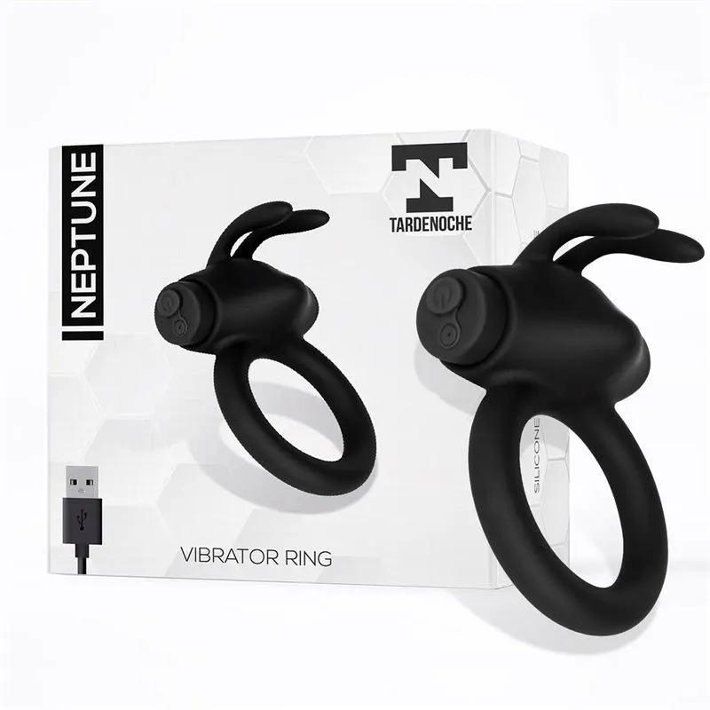 Neptune Anillo Vibrador Silicona Recargable USB · TARDENOCHE · Anillos para el Pene