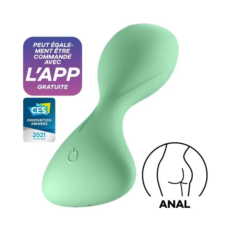 Trendsetter Plug Anal con Vibración y APP Verde Claro · SATISFYER · Anal