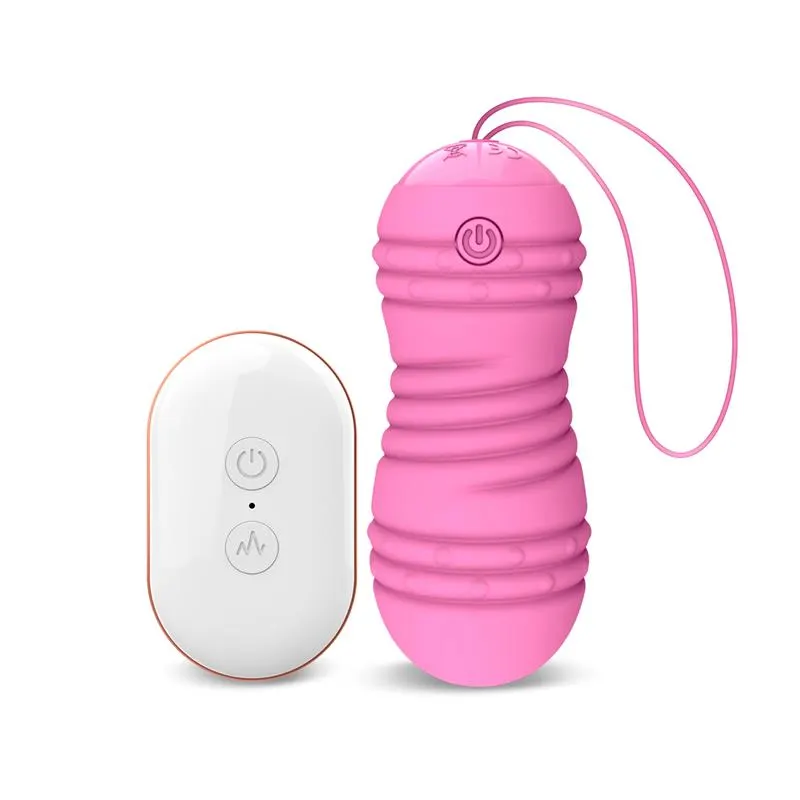Hiibo Huevo Vibrador con Rotación Control Remoto USB Silicona Rosa · LATETOBED · Huevos y Balas Vibradoras — Foto 2
