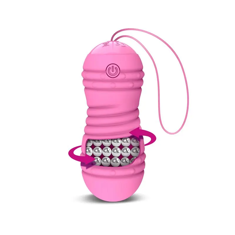 Hiibo Huevo Vibrador con Rotación Control Remoto USB Silicona Rosa · LATETOBED · Huevos y Balas Vibradoras — Foto 3