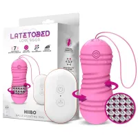 Hiibo Huevo Vibrador con Rotación Control Remoto USB Silicona Rosa · LATETOBED · Huevos y Balas Vibradoras