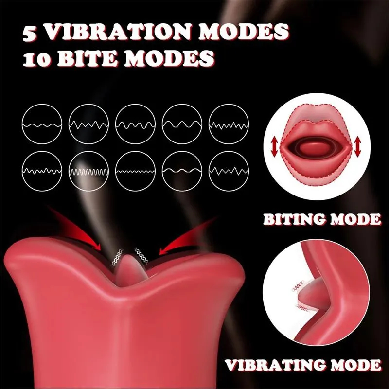 Ember Masajeador Forma Boca con Lameteo y Vibración USB Silicona · ACTION · Estimuladores de Clítoris — foto 4