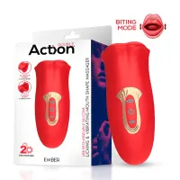 Ember Masajeador Forma Boca con Lameteo y Vibración USB Silicona · ACTION · Estimuladores de Clítoris