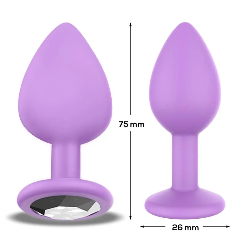 Sparkly Plug Anal Silicona Talla S Lilac · AFTERDARK · Anal — foto 3