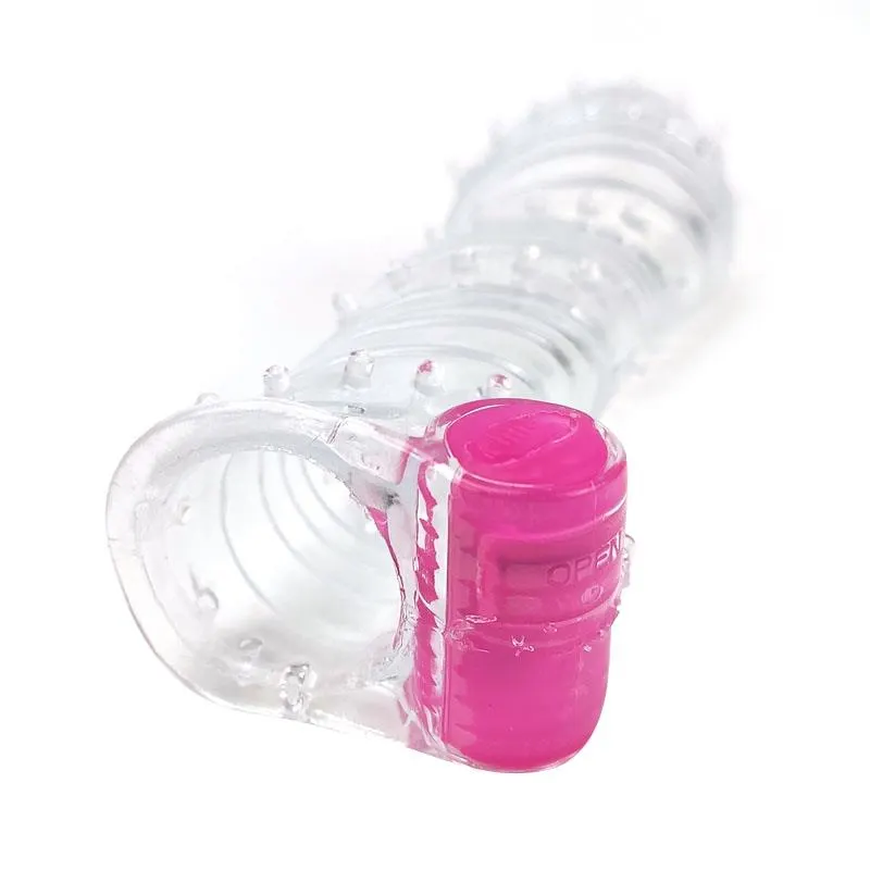 Funda para el Pene Texturizada con Bala Vibradora Transparente · A-GUSTO · Fundas y Extensiones para el Pene — foto 5