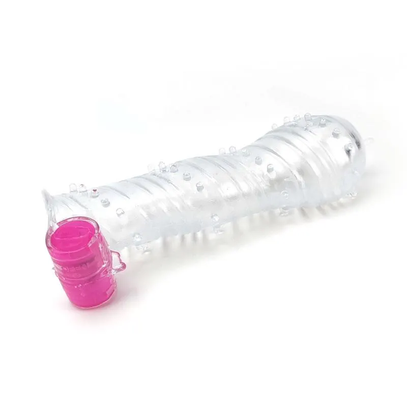 Funda para el Pene Texturizada con Bala Vibradora Transparente · A-GUSTO · Fundas y Extensiones para el Pene — foto 6