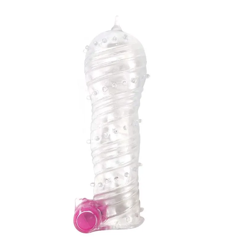 Funda para el Pene Texturizada con Bala Vibradora Transparente · A-GUSTO · Fundas y Extensiones para el Pene