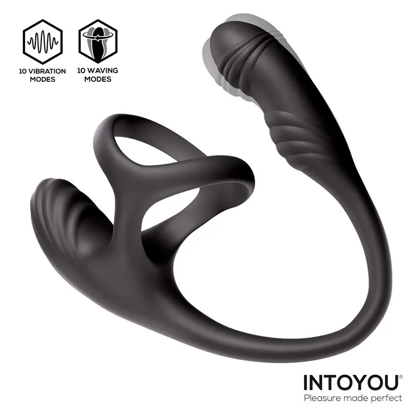 Kamber Plug Anal Vibración y Waving 360º y Estimulador Testículos · INTOYOU · Anal — Foto 2