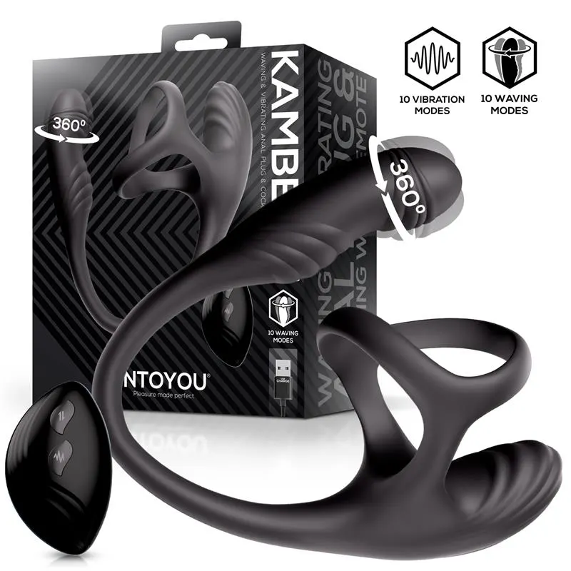 Kamber Plug Anal Vibración y Waving 360º y Estimulador Testículos · INTOYOU · Anal