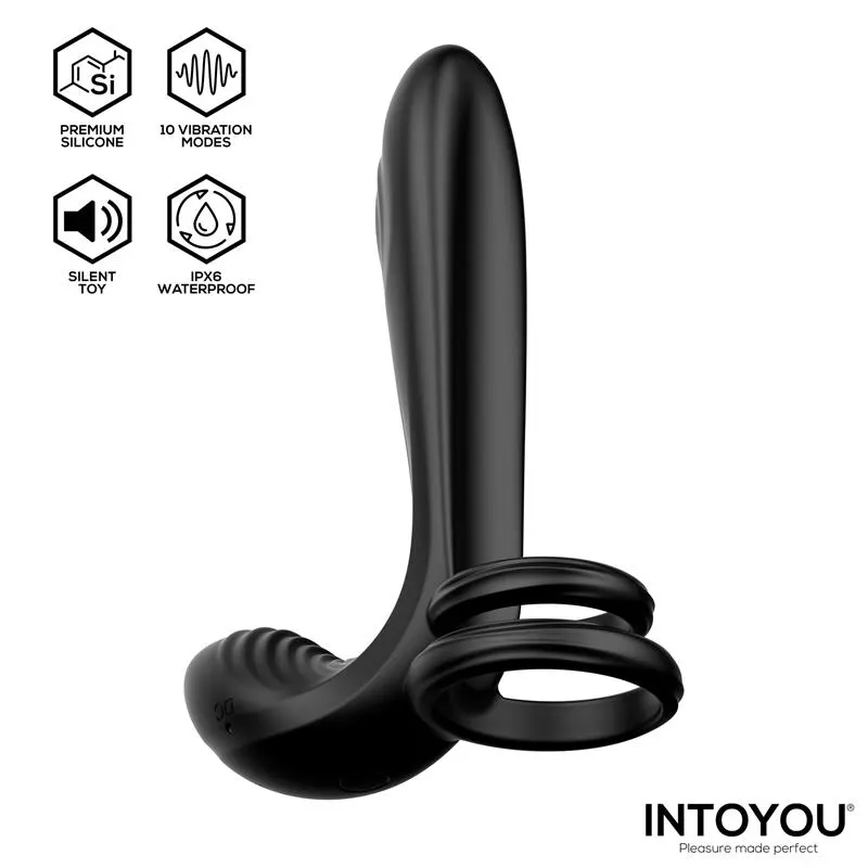 Synkox Girth Gainer con Doble Anillo para el Pene con Vibración · INTOYOU · Anillos para el Pene — Foto 3