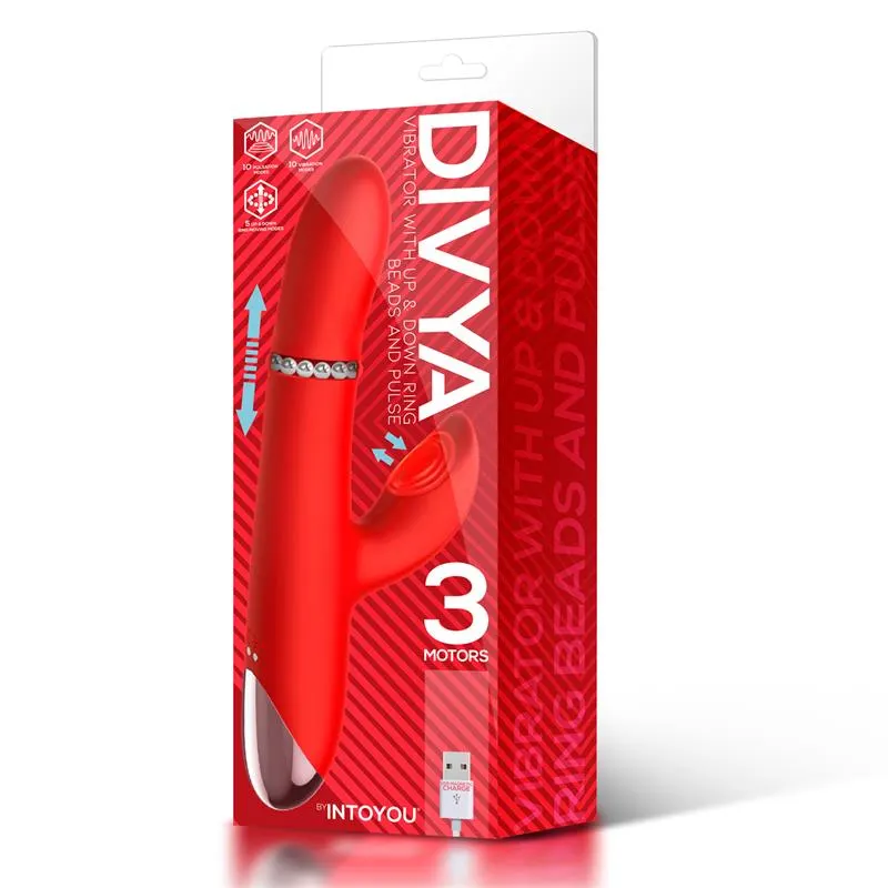 Divya Vibrador con Aro de Bolas Internas Up and Down y Pulsación 3 Motores Independientes USB · INTOYOU · Vibradores — Foto 5