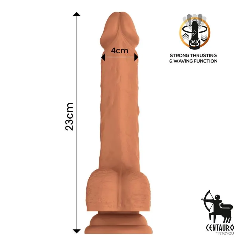 Quintus Dildo con Vibración, Thrusting y Waving 360º 9 - 23 cm · CENTAURO · Dildos — Foto 9