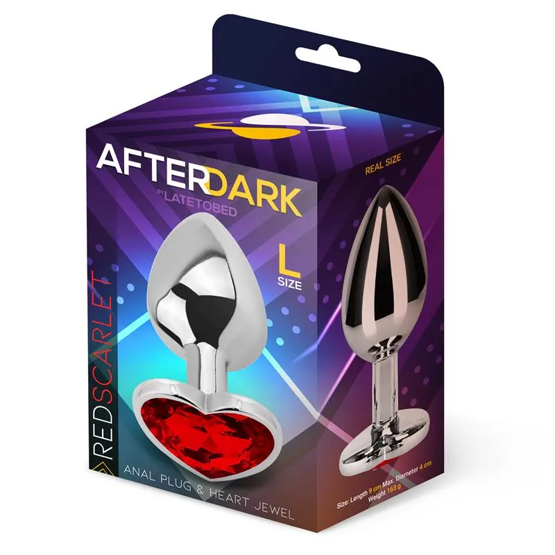 Plug anal Base Corazón Red Scarlet Talla L · AFTERDARK · Anal — photo 2