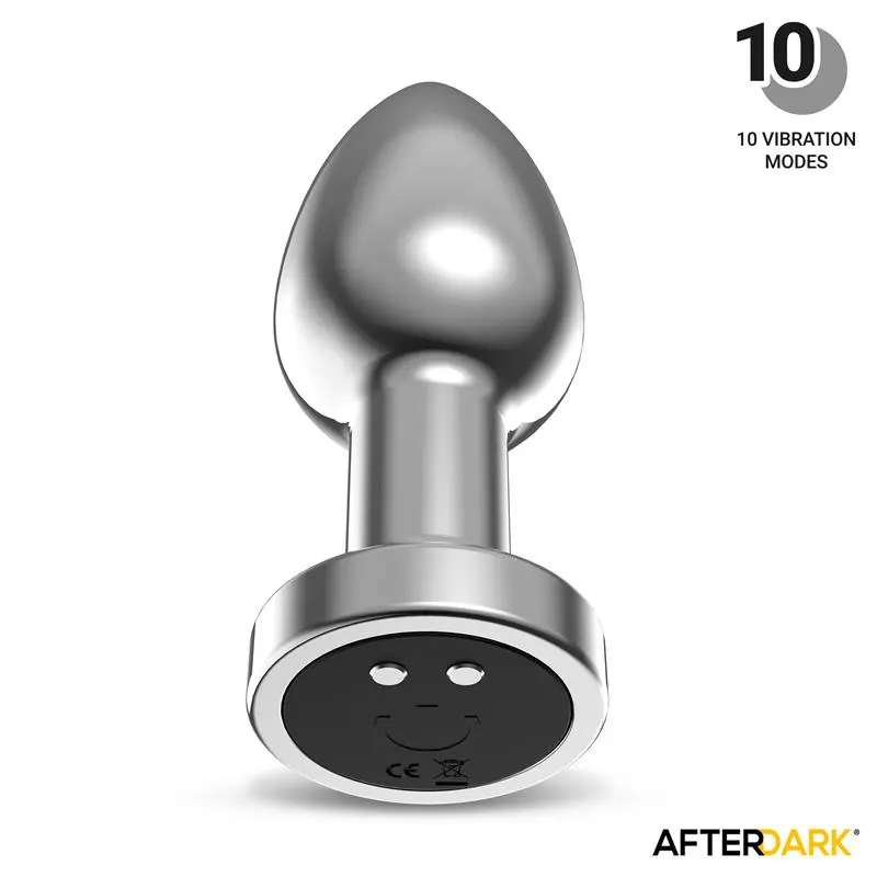 Dimpor Plug Anal Cromado con Vibración USB Magnético Talla M · AFTERDARK · Anal — Foto 3