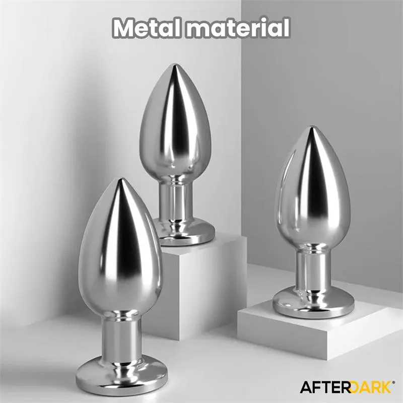 Dimpor Plug Anal Cromado con Vibración USB Magnético Talla M · AFTERDARK · Anal — Foto 10