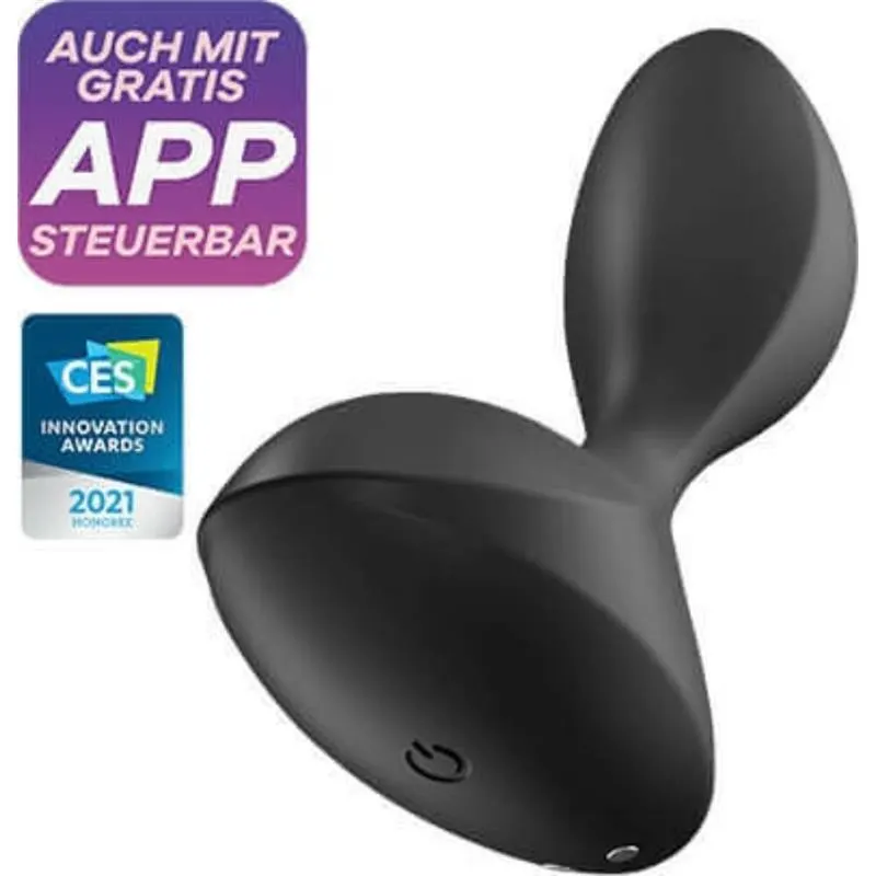 Sweet Seal Plug Anal con Vibración y APP Negro · SATISFYER · Anal