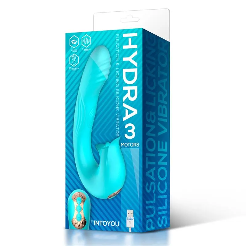 Hydra Vibrador con Pulsación y Lengua Estimuladora de Clítoris 3 Motores USB · INTOYOU · Vibradores — Foto 6
