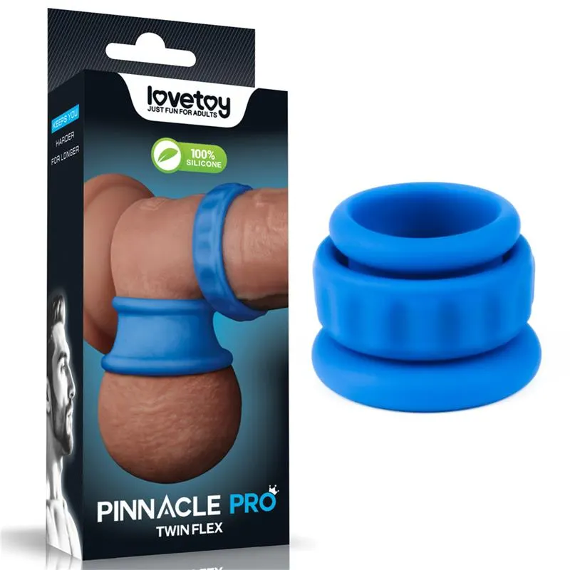Pinnacle Pro Twin Flex Stretcher Anillo Doble para el Pene · LOVETOY · Anillos para el Pene