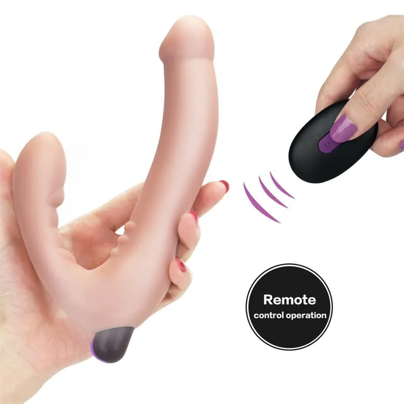 Doble Dildo Strapless Silicona USB · LOVETOY · Vibradores — photo 5