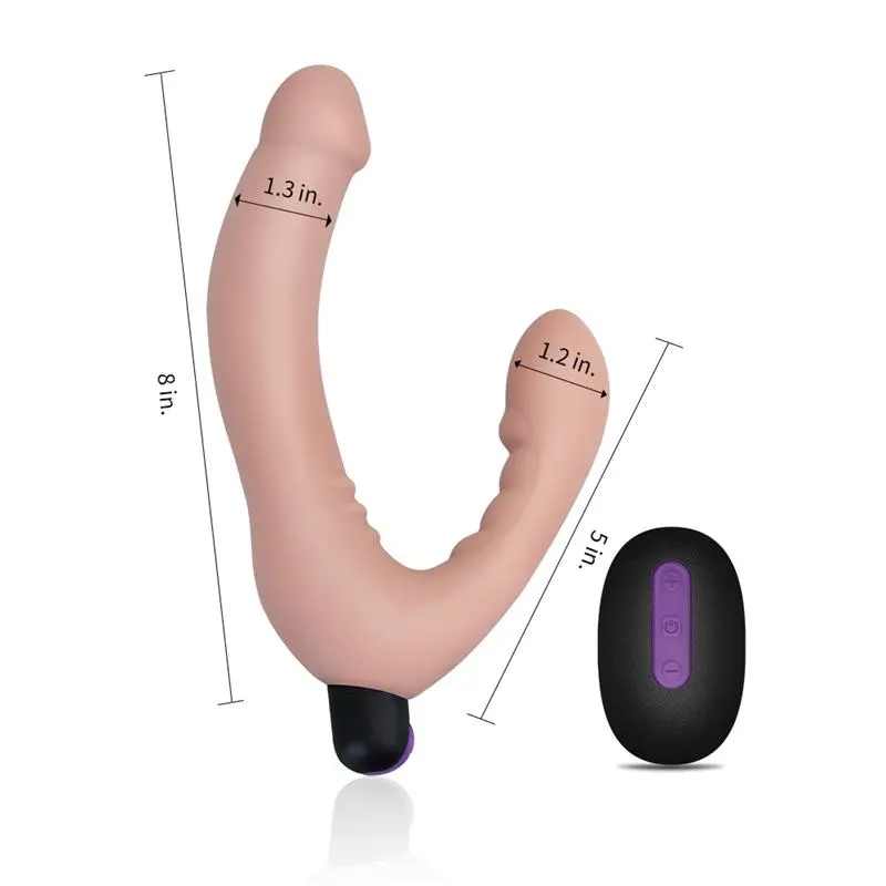 Doble Dildo Strapless Silicona USB · LOVETOY · Vibradores — photo 6