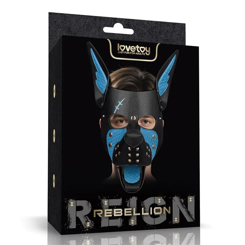 Máscara Cachorro Rebellion Reign Scarred Alpha Pup Azul · LOVETOY · Máscaras, Antifaces y Mordazas
