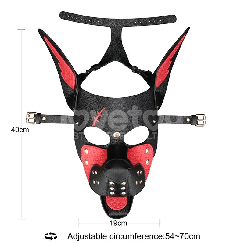Máscara Cachorro Rebellion Reign Scarred Alpha Rojo · LOVETOY · Máscaras, Antifaces y Mordazas — foto 12