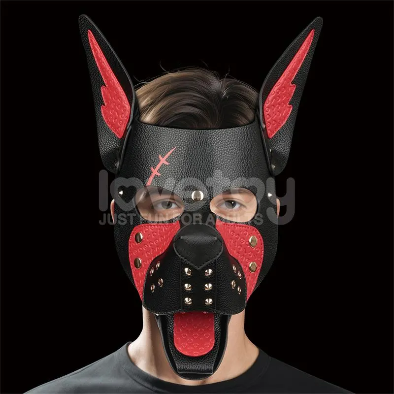 Máscara Cachorro Rebellion Reign Scarred Alpha Rojo · LOVETOY · Máscaras, Antifaces y Mordazas — foto 3