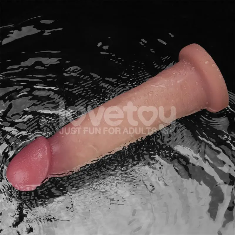 Dildo con Vibración Piel Deslizante Silicona Dual Layer 9 · LOVETOY · Penes con Glande Retráctil — Foto 16