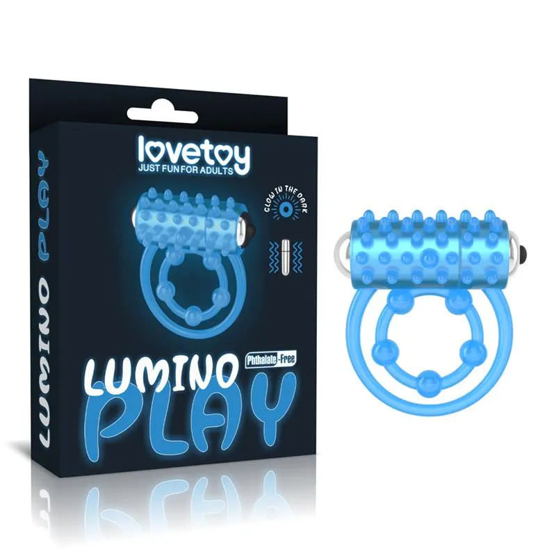 Lumino Play Anillo Vibrador Luz Azul · LOVETOY · Anillos para el Pene — Foto 7