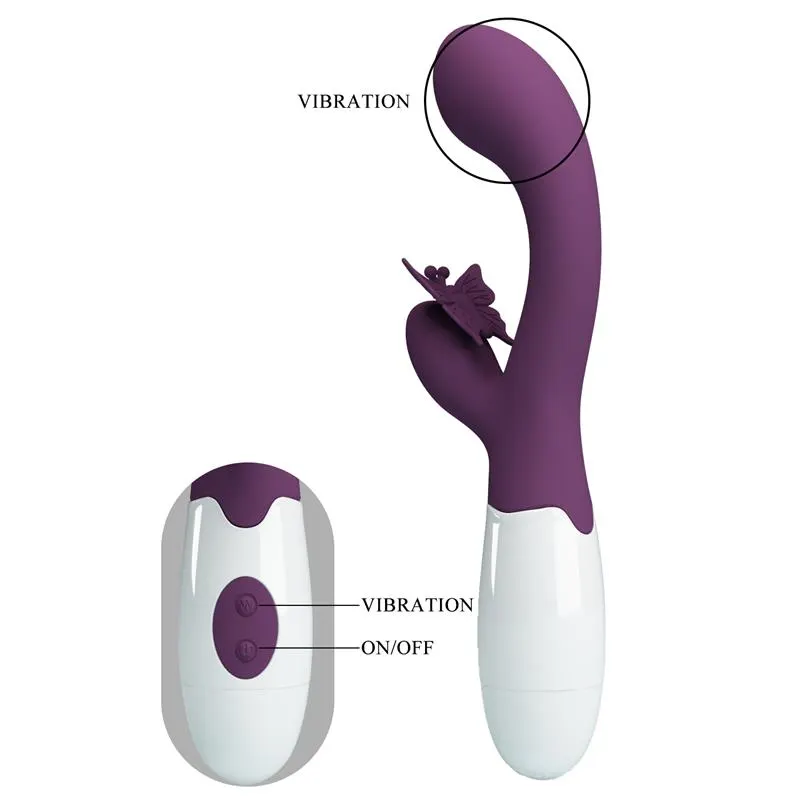 Vibrador Butterfly Kiss 30 funciones Púrpura · PRETTYLOVE · Vibradores — photo 7