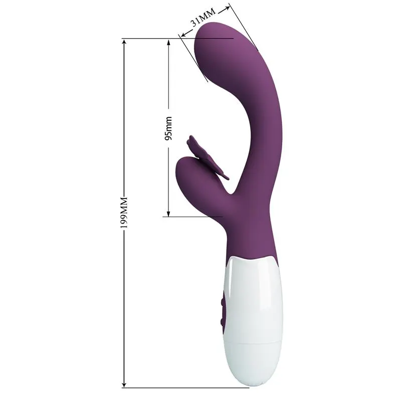 Vibrador Butterfly Kiss 30 funciones Púrpura · PRETTYLOVE · Vibradores — photo 9