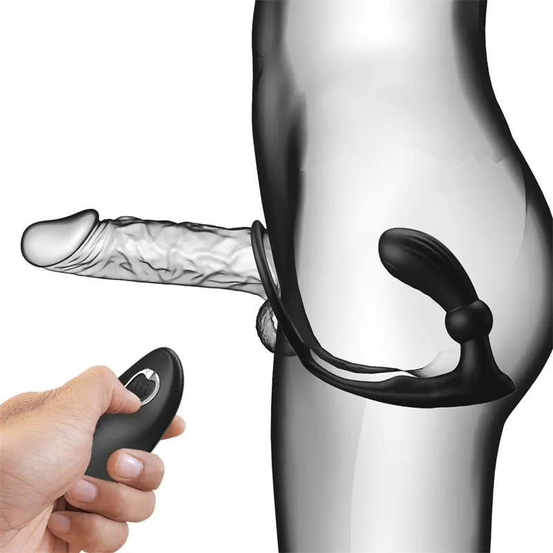 Warren Plug Anal y Anillo para el Pene con Vibración y Pulsación a Control Remoto · PRETTYLOVE · Anal — Foto 6