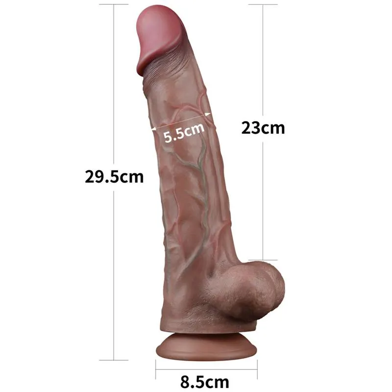 Dildo Realista Doble Capa Silicona Platinum 11.5 · LOVETOY · Dildos — photo 9